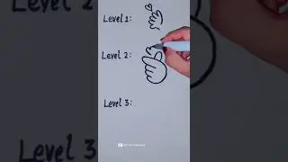 BTS Anpanman - How to draw perfect hand | Easy draw finger heart 💜 Korean finger heart #shorts