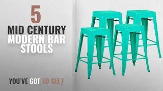 Top 10 Mid Century Modern Bar Stools [2018]: Poly and Bark Trattoria 24