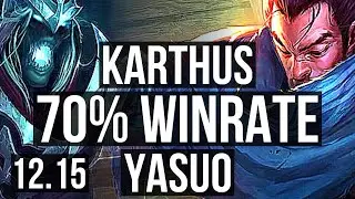 KARTHUS vs YASUO (TOP) | 70% winrate, 5/1/2 | EUW Master | 12.15