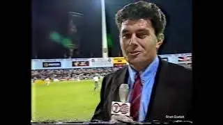 Bill McDonald and the giant inflatable beer can at Carrara 1992