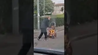 What's The Deal With This Person Pushing A Flaming Stroller? 🔥😂