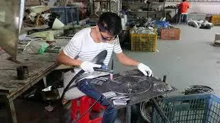 Ceiling Lamp Shade Bottom Ring Welding - Daily Manufacturing