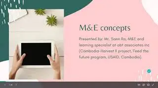 Monitoring and Evaluation Concepts