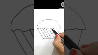 cute cupcake drawing #drawing #drawing4kids #kidsart