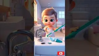 😱 Cute Baby Brushing Teeth 🪥 | Funny Baby Voice Over | Kids Morning Routine Animation