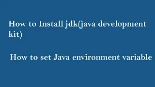 How to install Jdk on windows | jdk installation