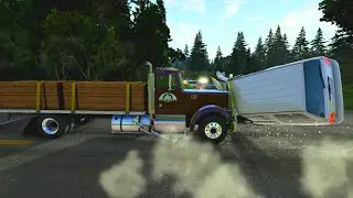 BeamNG Drive #02 Evening Truck vs Cars Dangerous Crashes | BeamNG Crash Video | Best Scenario Crash