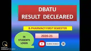 DBATU: B.PHARMACY SEMESTER FIRST RESULT