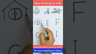 How to convert Alphabets into beautiful drawings. #painting #drawing #art #shorts #shortfeeds #diy