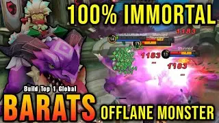 100% IMMORTAL!! Barats Best Build Exp Lane!! - Build Top 1 Global Barats ~ MLBB