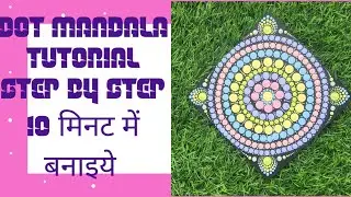 Dot mandala wall hanging tutorial for beginners in 10 minutes! 🎨🏠 #Mandala #Tutorial #HomeDecor #DIY