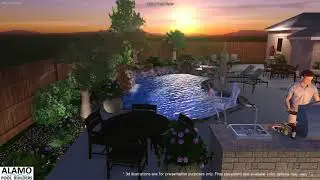 Custom Pool Design By: Alamo Pool Builders 2021