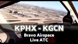 FLYING from Phoenix Sky Harbor Airport to the Grand Canyon Airport - Piper Archer - Class B Airspace