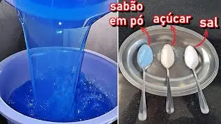 SÓ 1 COLHER DE SABÃO EM PÓ, AÇÚCAR, SAL  E FIZ SABÃO LÍQUIDO SUPER ECONÔMICO!
