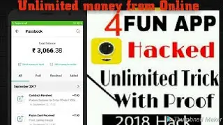 4fun app new unlimited tricks #hacked 2018 with paytm proof  by Noor Tutorial