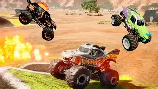 Monster Jam | Monster Trucks | High Speed Monster Jam Crashes, Freestyle, & Racing #12
