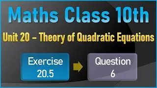 New Maths class 10th Exercise 20.5 Q.6