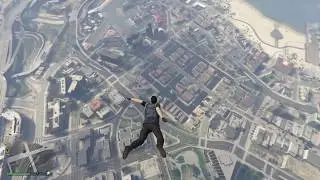 Grand Theft Auto V jumping from max height