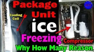 Package AC compressor suction line cooling coil ice freezing up what&rsquo;s problem How troubleshoot find