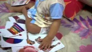 Ethan searching Apple flash card