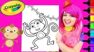 Coloring Cute Monkey Crayola Coloring Page Prismacolor Markers | KiMMi THE CLOWN