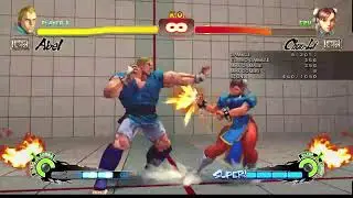 USF4: Abel combo where every red flash is a 1 frame link...