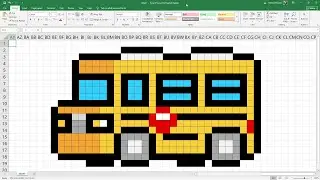How to draw a pixel art of a Bus