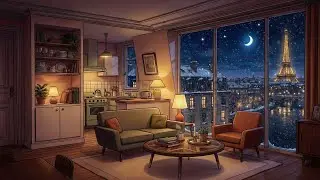 🔴 LIVE: Paris Night with Eiffel Tower View 🇫🇷 Vintage Jazz Vocals to Relax & Unwind