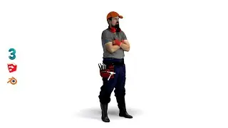 3D Model of Worker 019 | for architectural renderings