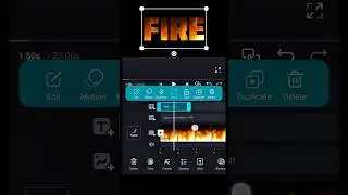 Fire text effects in vn video editor #edit #shortvideo