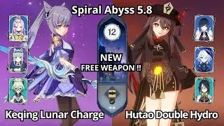 NEW !! C3 Keqing Lunar Charge & C0 Hutao Double Hydro - Spiral Abyss Floor 12 Genshin Impact 6.0