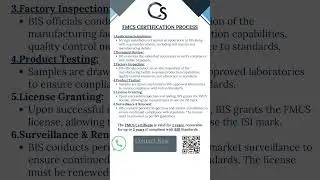 FMCS Certification | FMCS Registration | Foreign Manufacturers Certification Scheme | +91 9643048986
