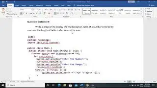 Example for loop in java - multiplication table-18350
