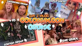 Colossalcon Cruise | Day 2 Vlog | Cosplay Contest, Waterpark Group Vs Content group, Bar Crawl