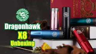 Dragonhawk X8 Unboxing   Frequency Adjustable   Wireless Tattoo Machine
