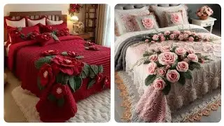 Luxurious Vintage Floral Handmade Bedsheets/Crafting Comfort Crochet Trim patterns Bedding Sheets