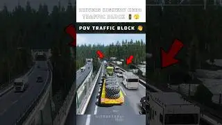 Traffic vehicle in mountain roads bridge traffic block driver's highway hero