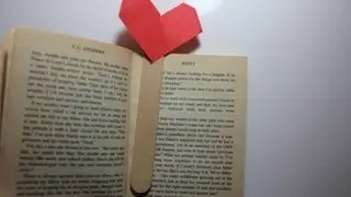 How to Make Origami Heart Bookmark (EASY) HD