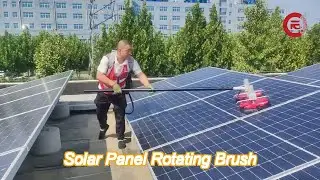 plug in double disc solar panel rotating brush double disc solar pv module cleaning 3.6m