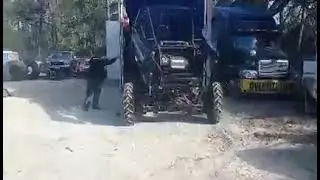 Loading up the monster truck,time to hit the road