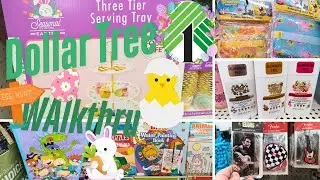 Dollar Tree Walk-thru Great finds & hidden gems|🐣🐇 Easter🐥🐤 decor NEW! #dollartreewalkthrough