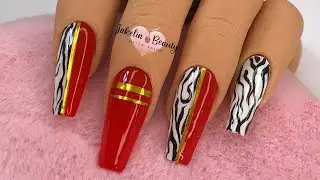 DECORACIÓN DE UÑAS Animal Print/Fácil Nail Art 🤩🫶