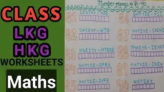 Number Names 81 to 90 , Number names ,  Number Names with spelling, Number Names for kids, Numbers
