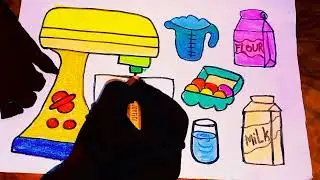 Dough Mixer Drawing, Painting and Coloring for Kids, Toddlers | Easy Drawing