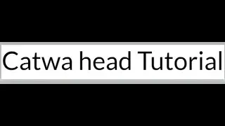 Catwa head Tutorial Sun Sept 6, 2020