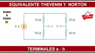 ✅ Problema 4.59 SADIKU ✅ Circuito Thevenin y Norton ✅Analisis de Nodos ✅ LVK