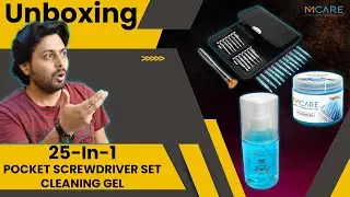 MCare Unboxing 25-In-1 Pocket Screwdriver Set, Dust Remover Cleaning Gel For Computer, Laptop