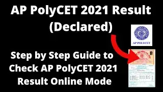 AP PolyCET 2021 Result (Declared) - How to Check AP PolyCET 2021 Result Online Mode