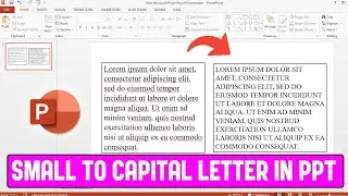 How to Change Text to Small Letters or Capital Letters In PowerPoint