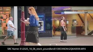 Cashpoint 2025 . Are there less about? UK highstreet stock footage.